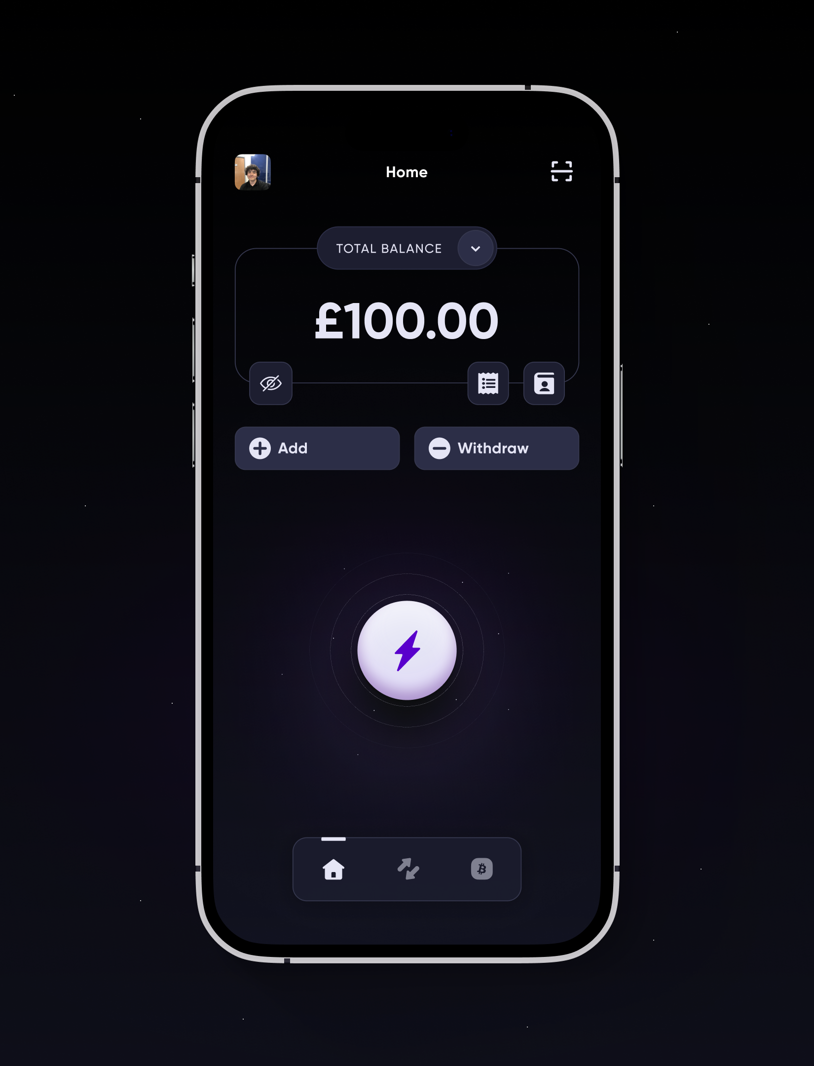 Bottlepay Bitcoin consumer app redesign screens