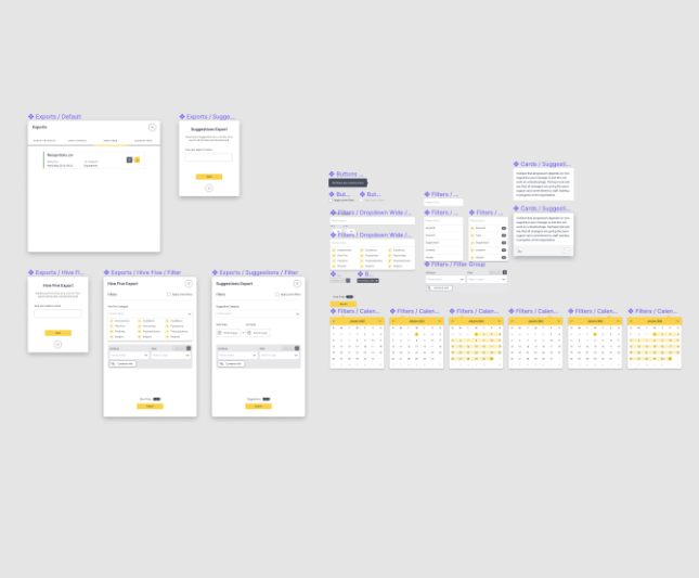 Figma component library for Hive HR exports